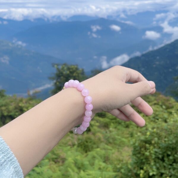 Pink Stone Pearl Bracelet