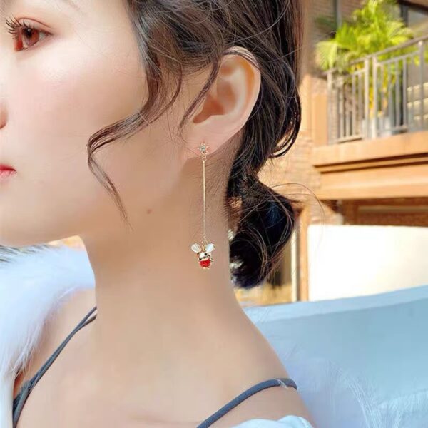 Full Stone Cute Mouse Earrings - Image 3