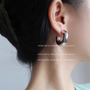 Silver statement earrings
