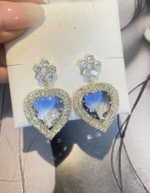 Blue Gradient Tourmaline Earrings