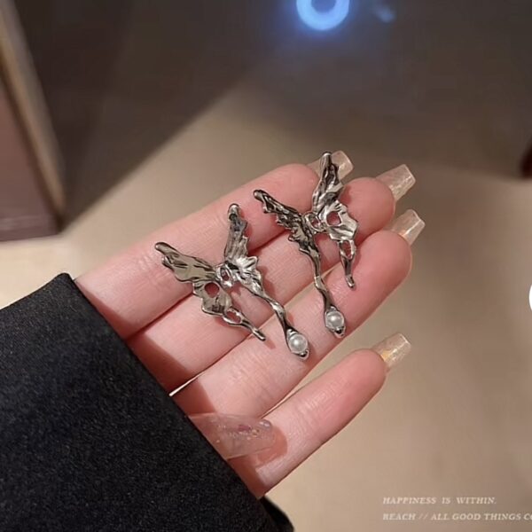 Silver Butterfly Earrings