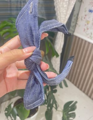 Denim Bow Headband