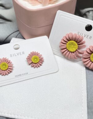 Big Metal Daisy Earrings