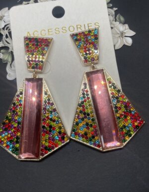 7cm Colorful Stone Earrings