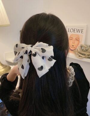 Black Heart Hair Bow