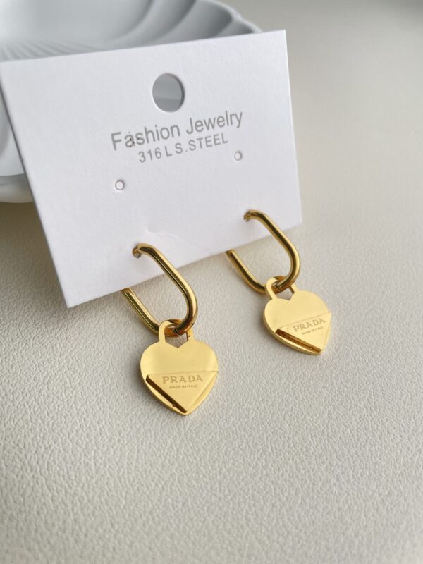 Prada Heart Hoop Earrings