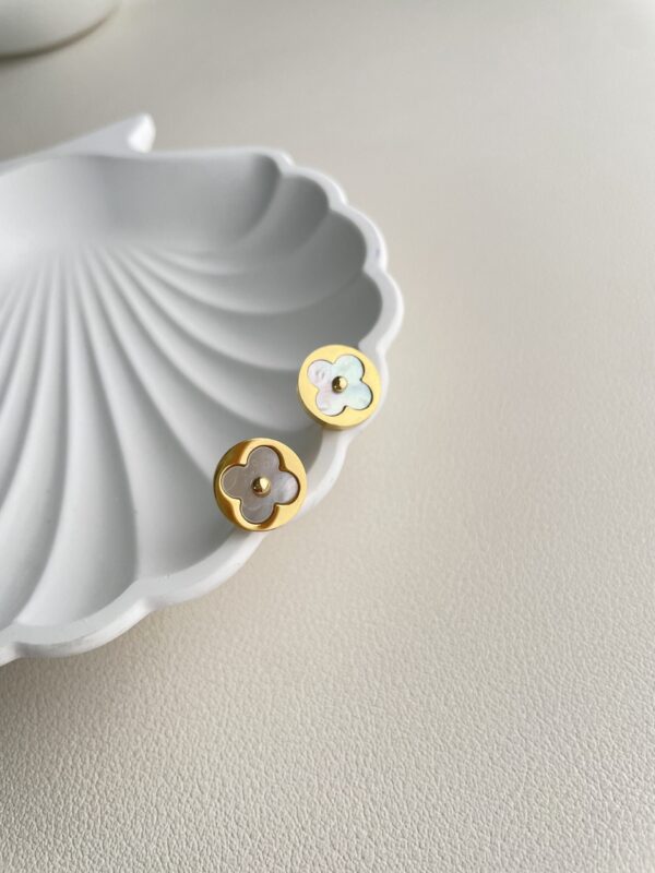 Stainless Steel Seashell Earrings - Image 2