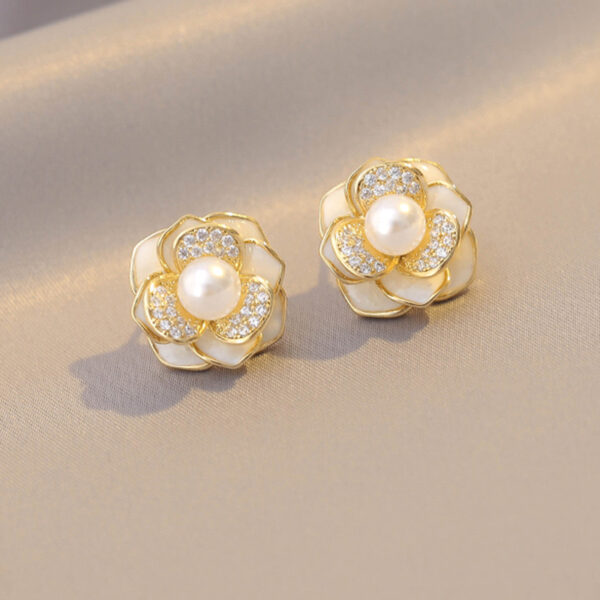 White Flower Earrings