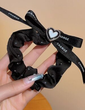 Black Stone Scrunchie