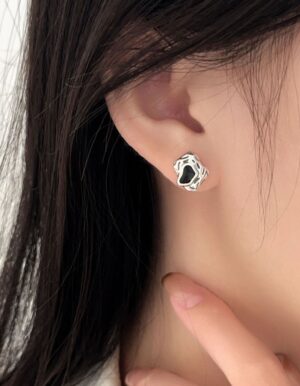 Black Stud Earrings