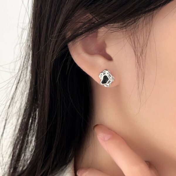 Black Stud Earrings