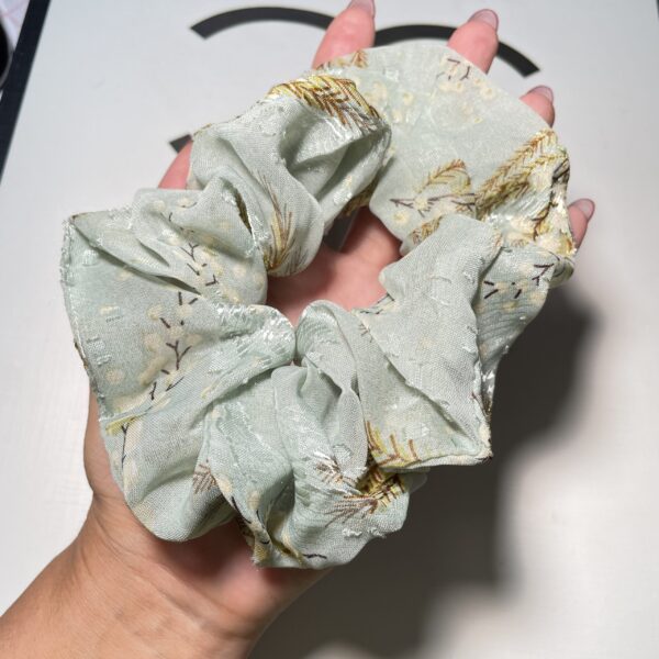 Green Color Big Scrunchie