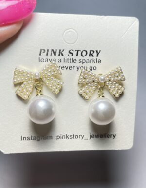Bow Pearl Earrings