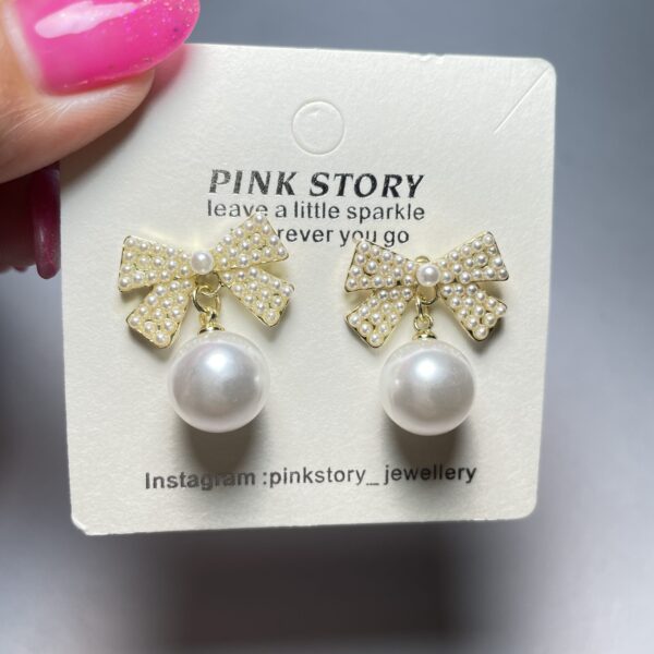 Bow Pearl Earrings