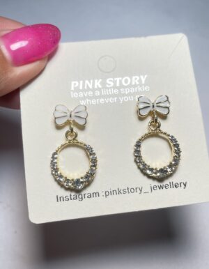 Bow Rhinestone Earrings