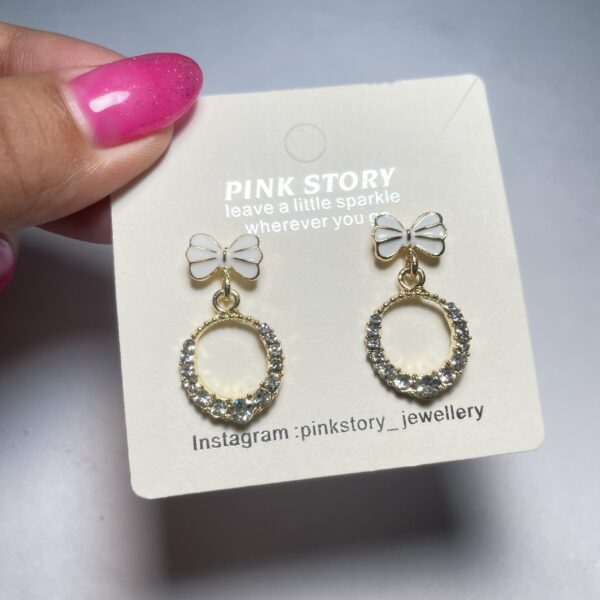 Bow Rhinestone Earrings