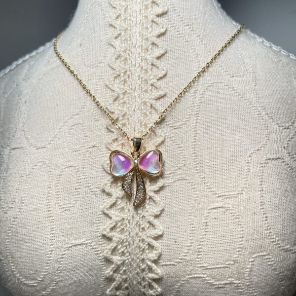 Rainbow Reflect Bow Necklace - Image 2