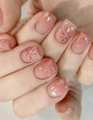 Fireworks Press On Nails