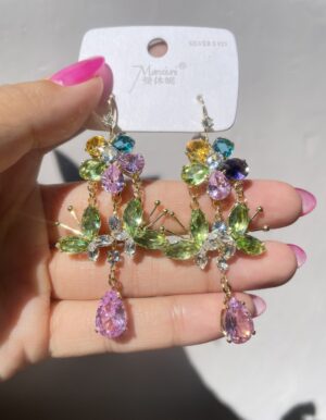 Colorful Flower Butterfly Earrings