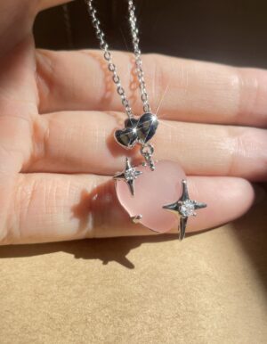 Stainless Steel Heart Star Necklace