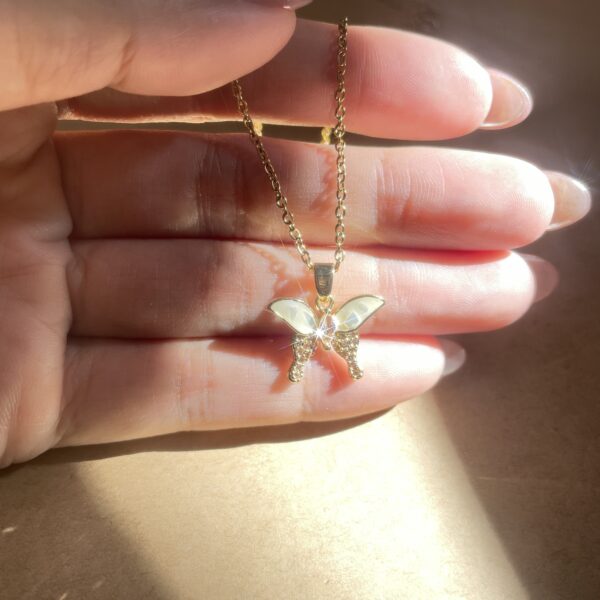 Seashell Butterfly Necklace - Image 2