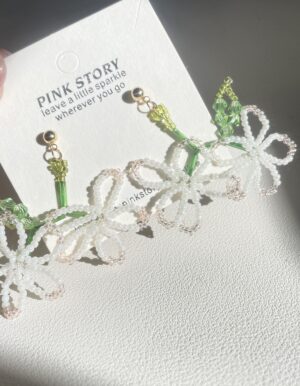Handmade Beads Flower Earrings