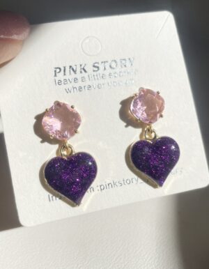 Shimmer Heart Earrings