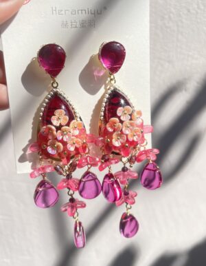 Floral Long Earrings