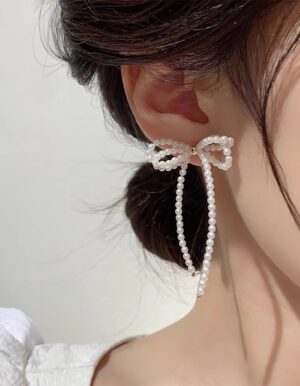 Pearl Bow Earrings