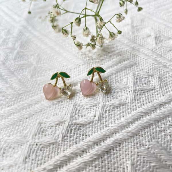 Peach Leaf Earrings - Image 2