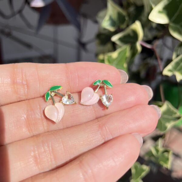 Peach Leaf Earrings