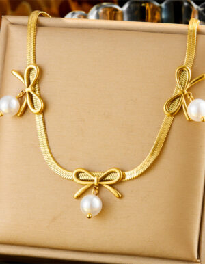 Waterproof Bow Necklace