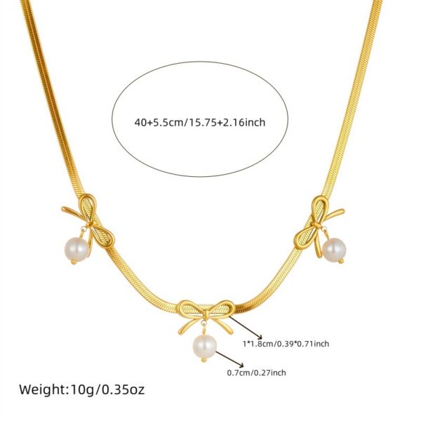 Waterproof Bow Necklace - Image 2