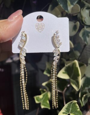 Full Stone Long Earrings