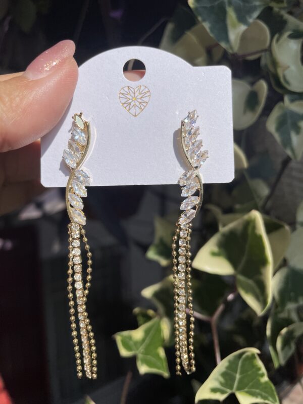 Full Stone Long Earrings