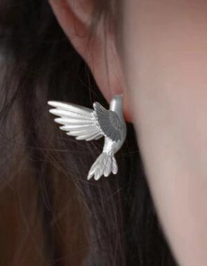 Silver Bird Earrings