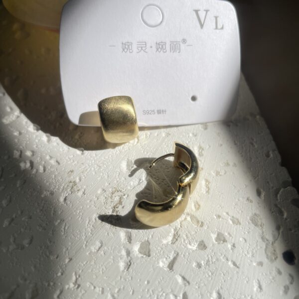 VL Golden Hoop Earrings