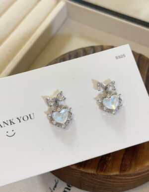 Bow  Heart Earrings