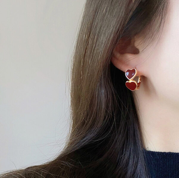 Maroon Heart Hoops - Image 2