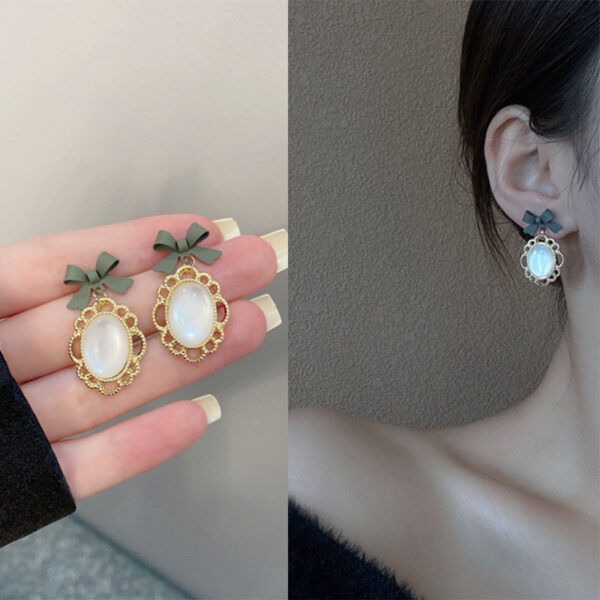 Bow  Korean Earrings - Image 2