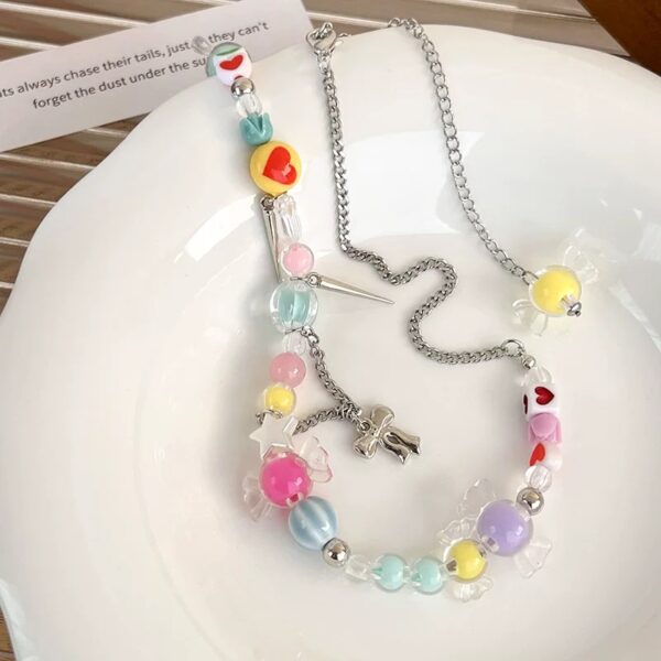 Candy Color Beaded Necklace