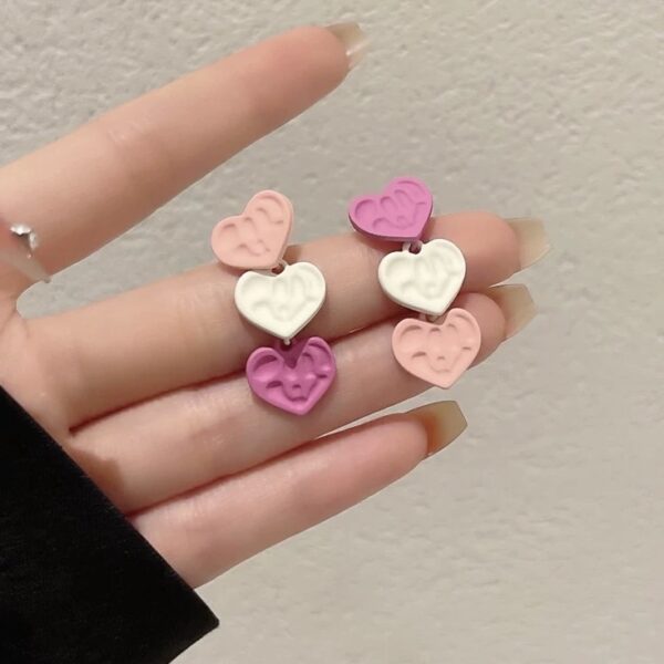 Mismatched Heart Earrings - Image 2