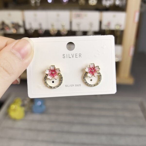 Pink Cherry Blossom Earrings
