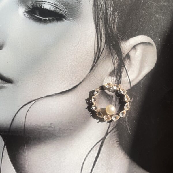 Full Stone Round Earrings