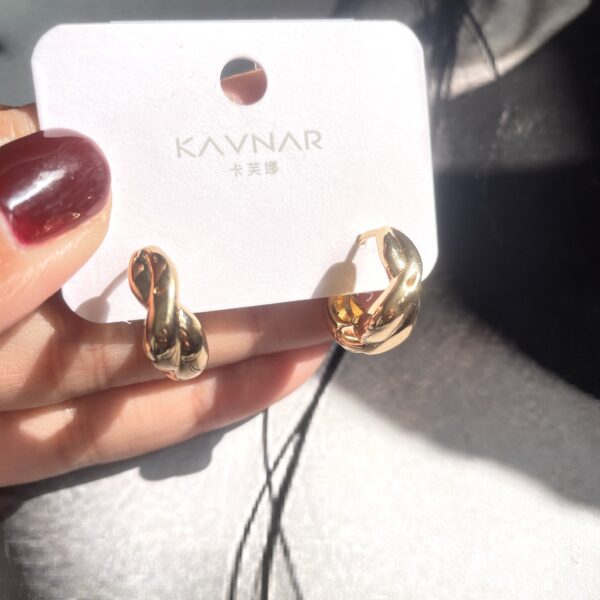 Golden Twisted Hoops