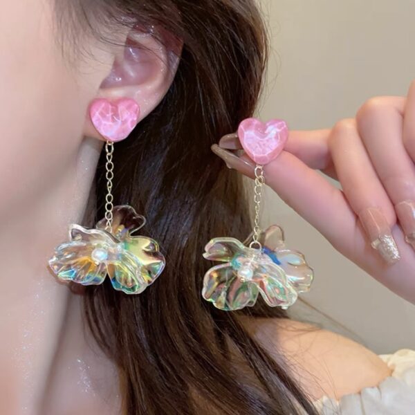 Heart Flower Earrings