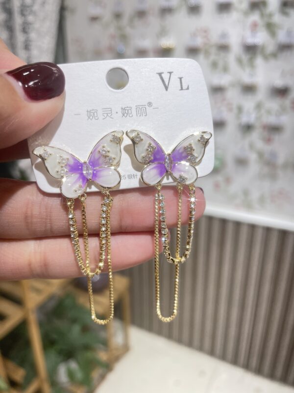Purple Butterfly Earrings