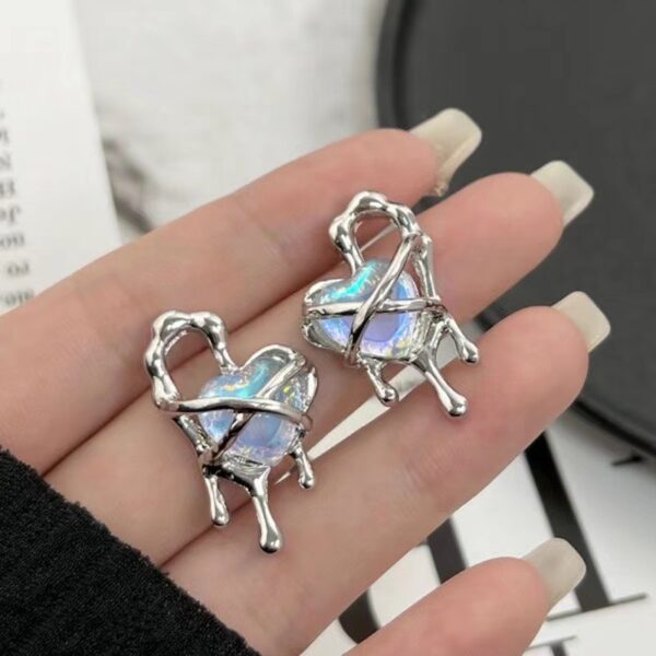 Heart Drop Earrings - Image 5