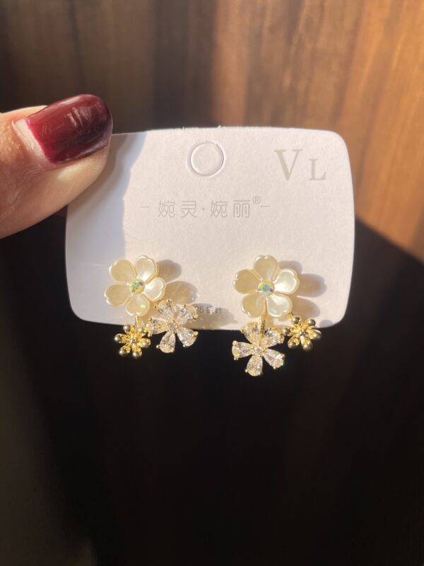 Gold Plated Flower Earrings