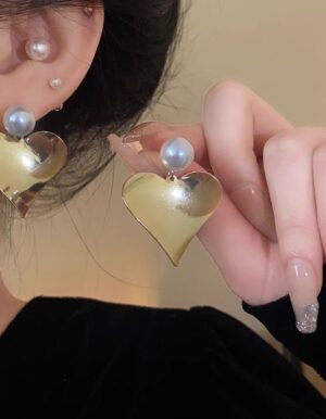 Golden Heart Earrings
